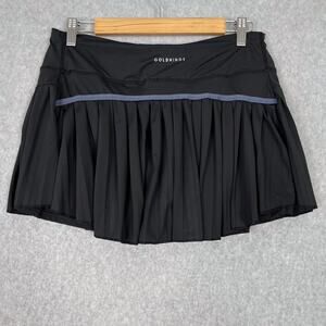 Gold Hinge Womens XXL Black Pleated Tennis Skirt